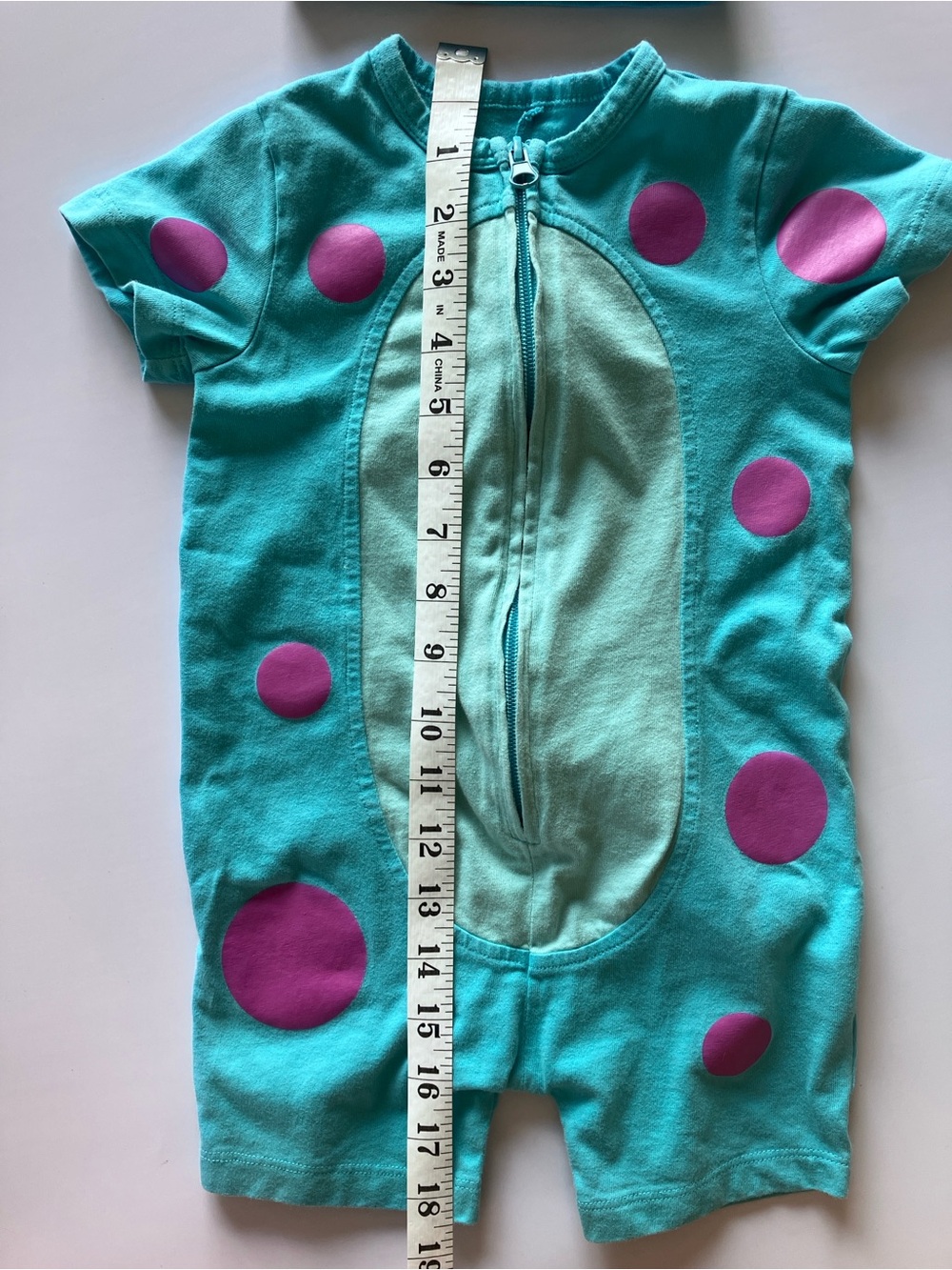Disney Parks Monsters Inc Sulley Romper Costume Onesie 24M | 100% Cotton - Picture 9 of 12